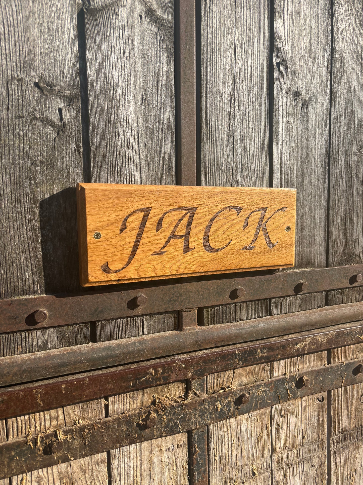 Oak Plaque Sign