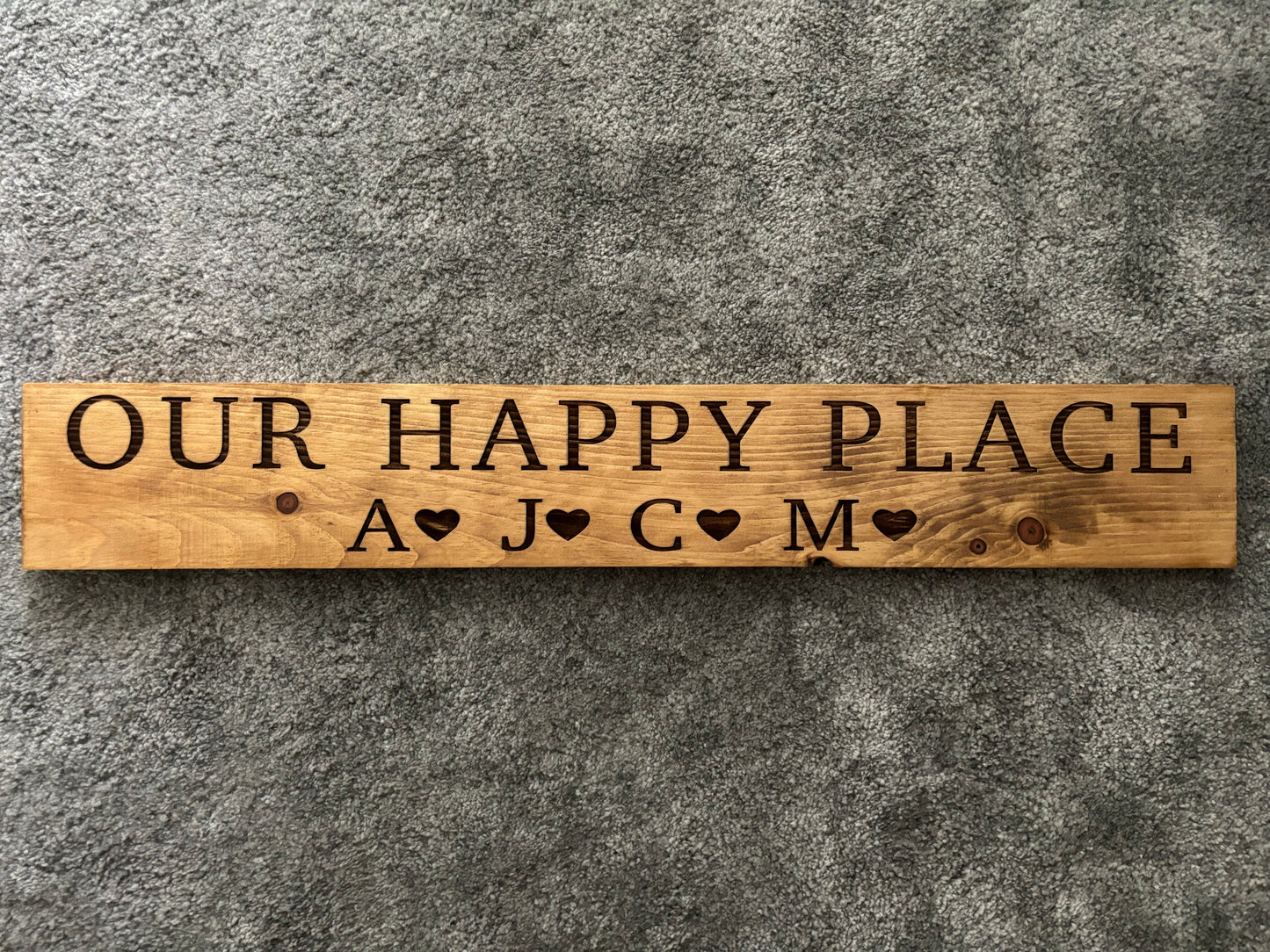 Personalised Family 'Our Happy Place' Sign