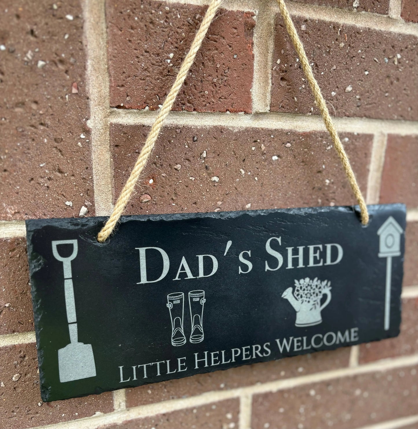 Personalised Slate Shed Sign The Rolling Cow
