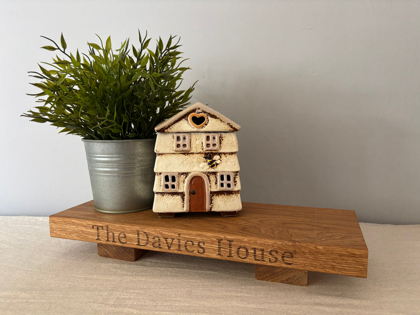 Engraved Oak Mini Display Stand