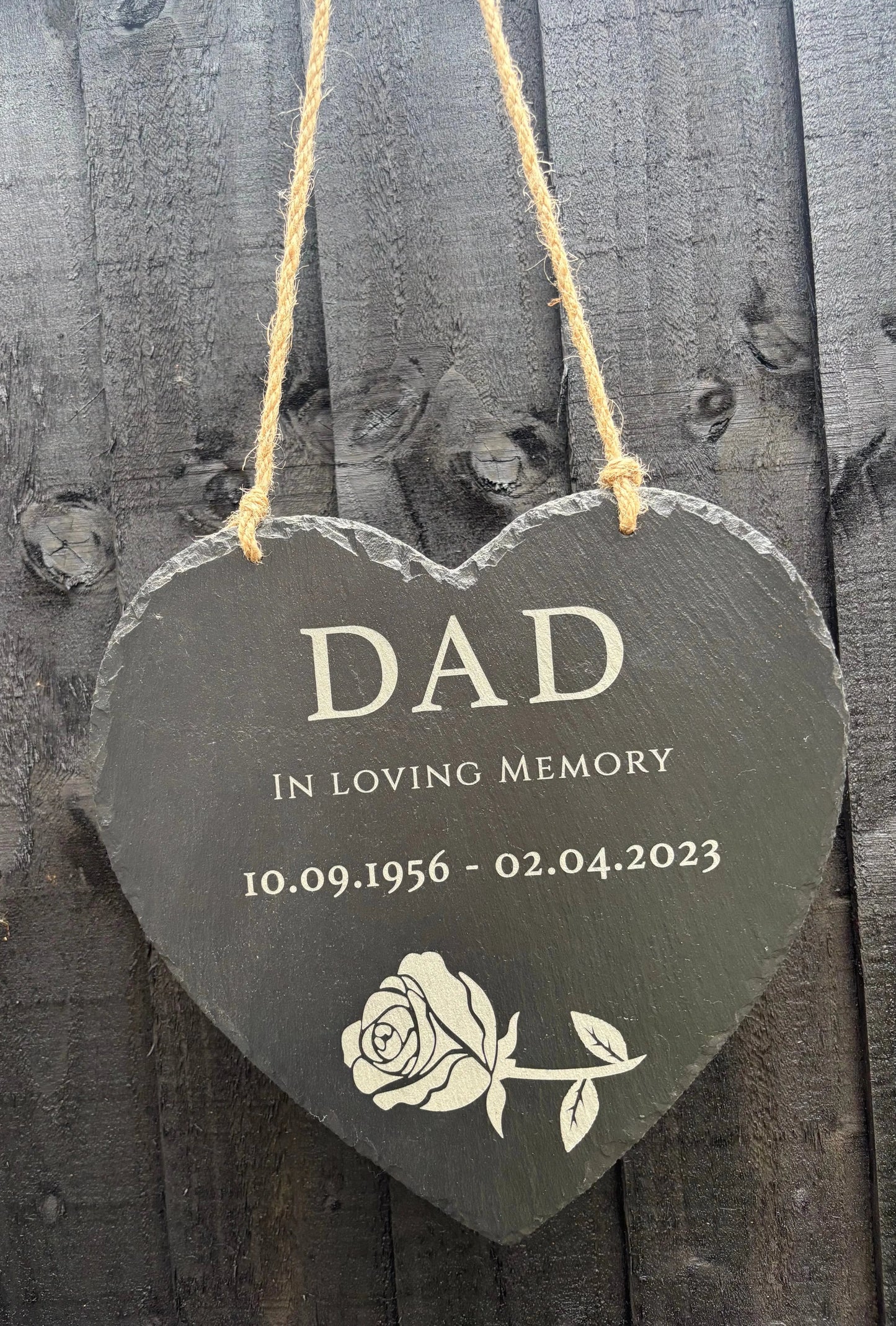Hanging Slate Heart Plaque The Rolling Cow