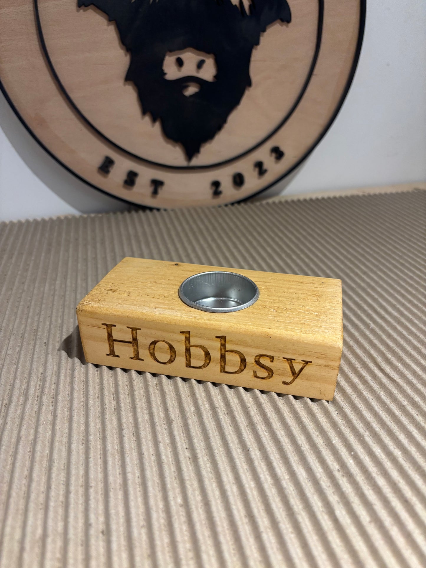 Engraved Single Tea Light Holder