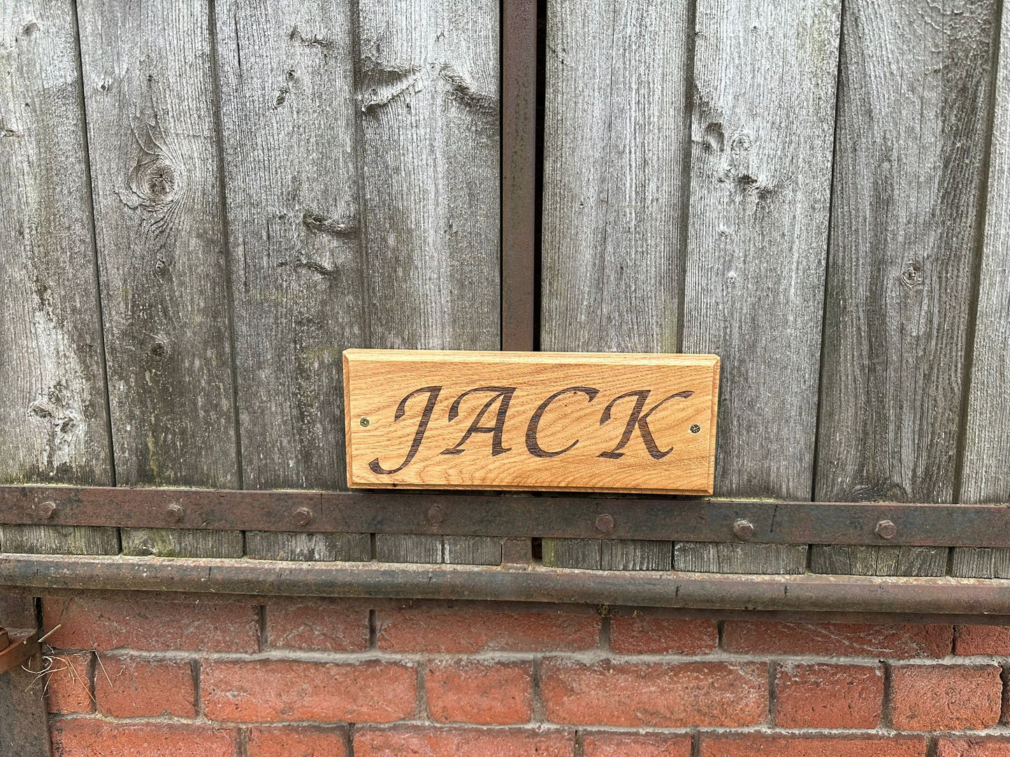 Oak Plaque Sign