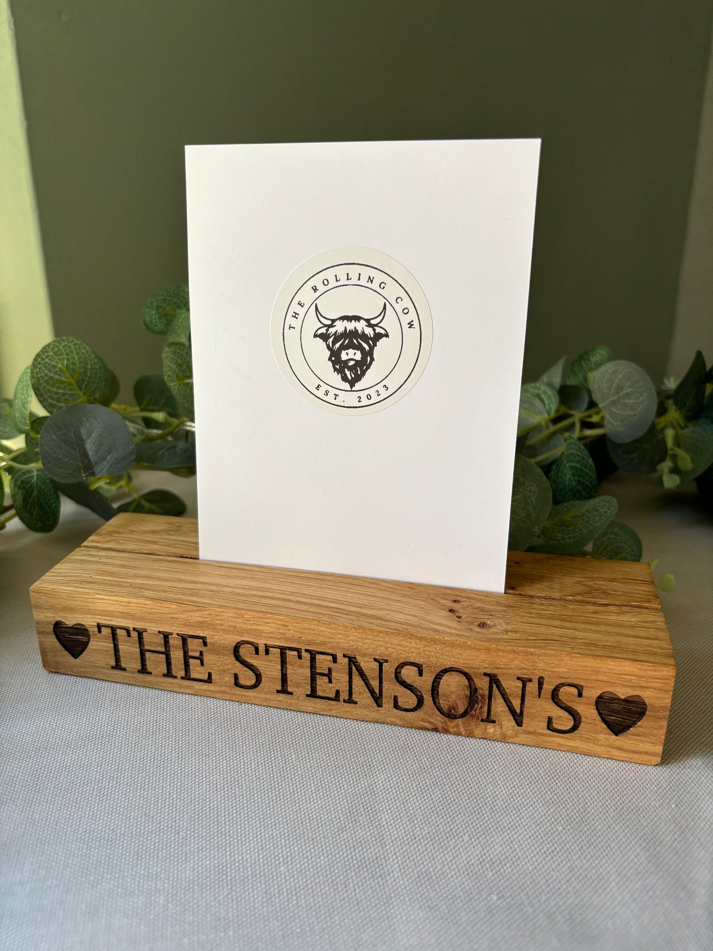 Engraved Oak Photo Block