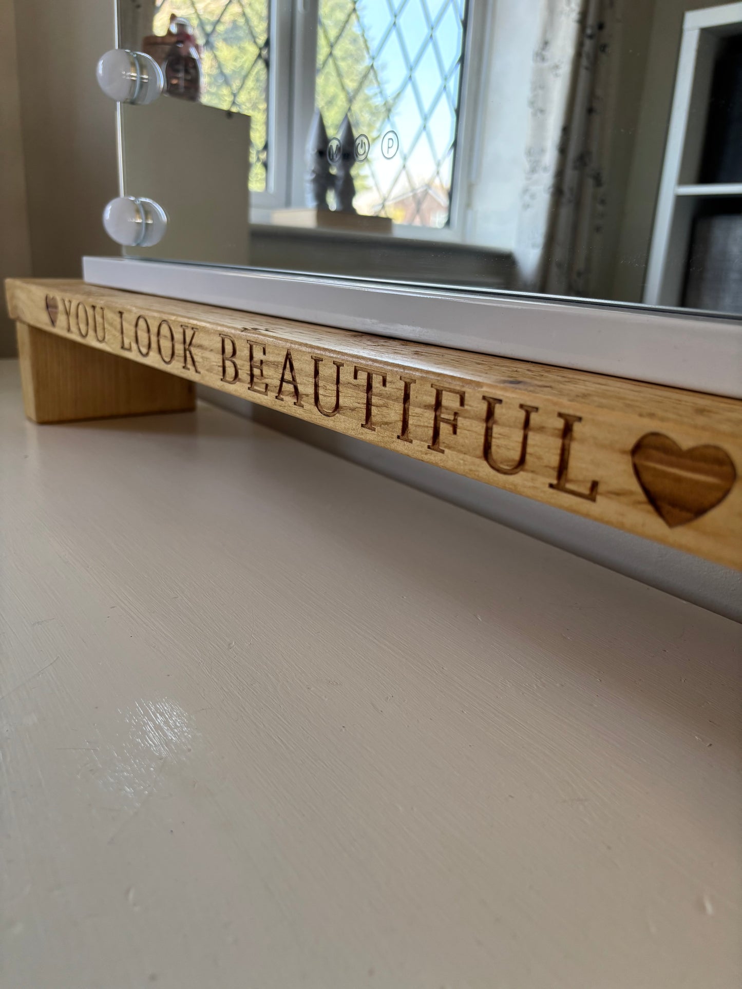 Engraved Dressing Table Mirror Stand