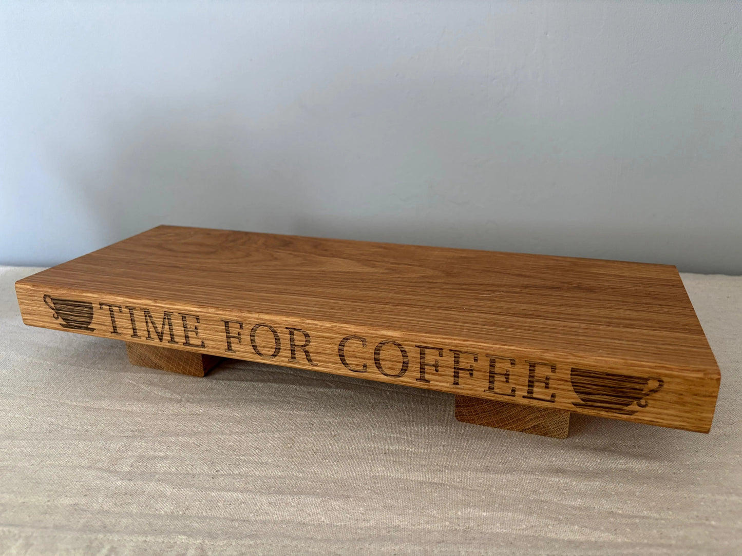 Engraved Oak Mini Display Stand The Rolling Cow