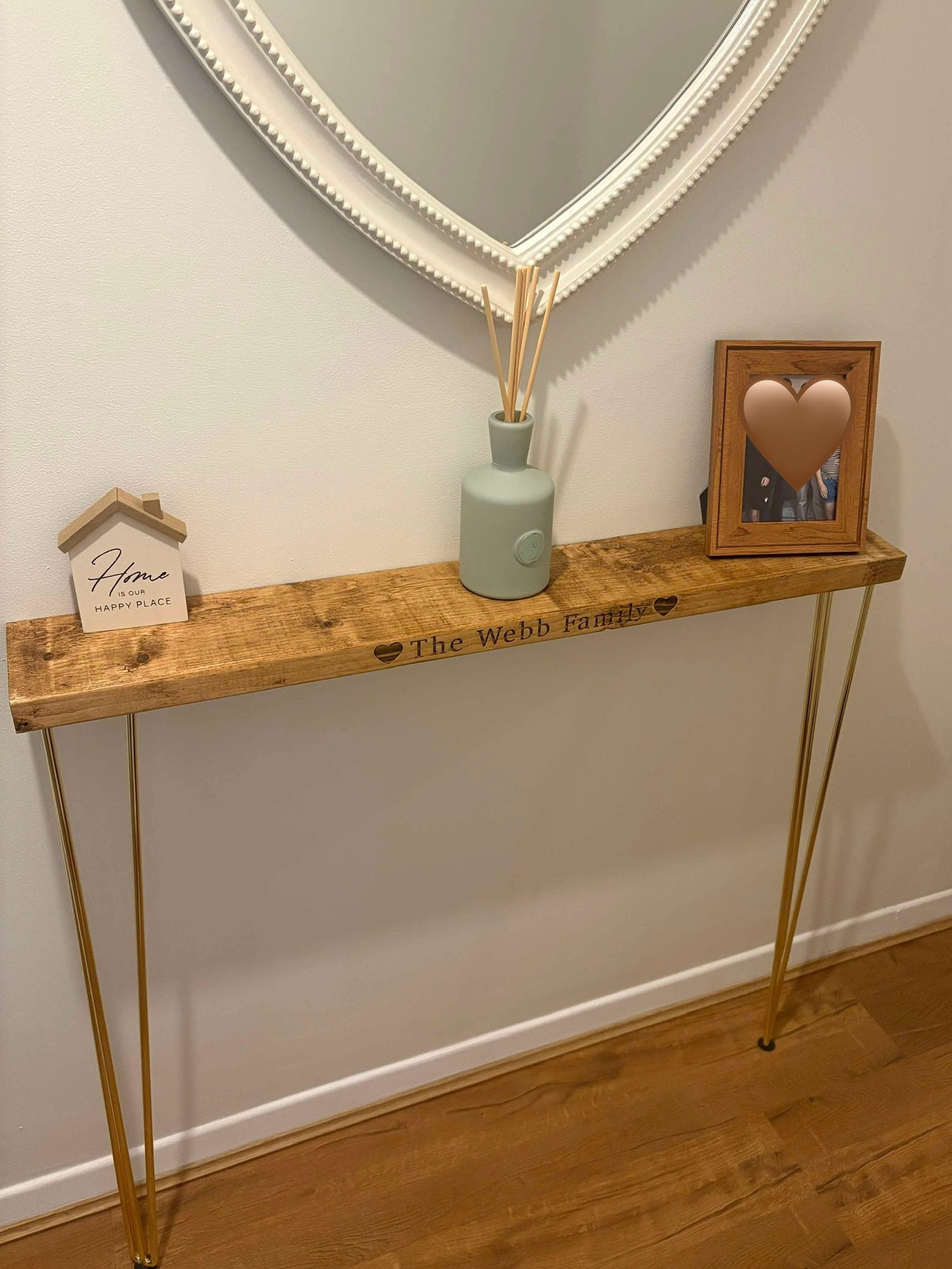 Engraved Console Radiator Side Table