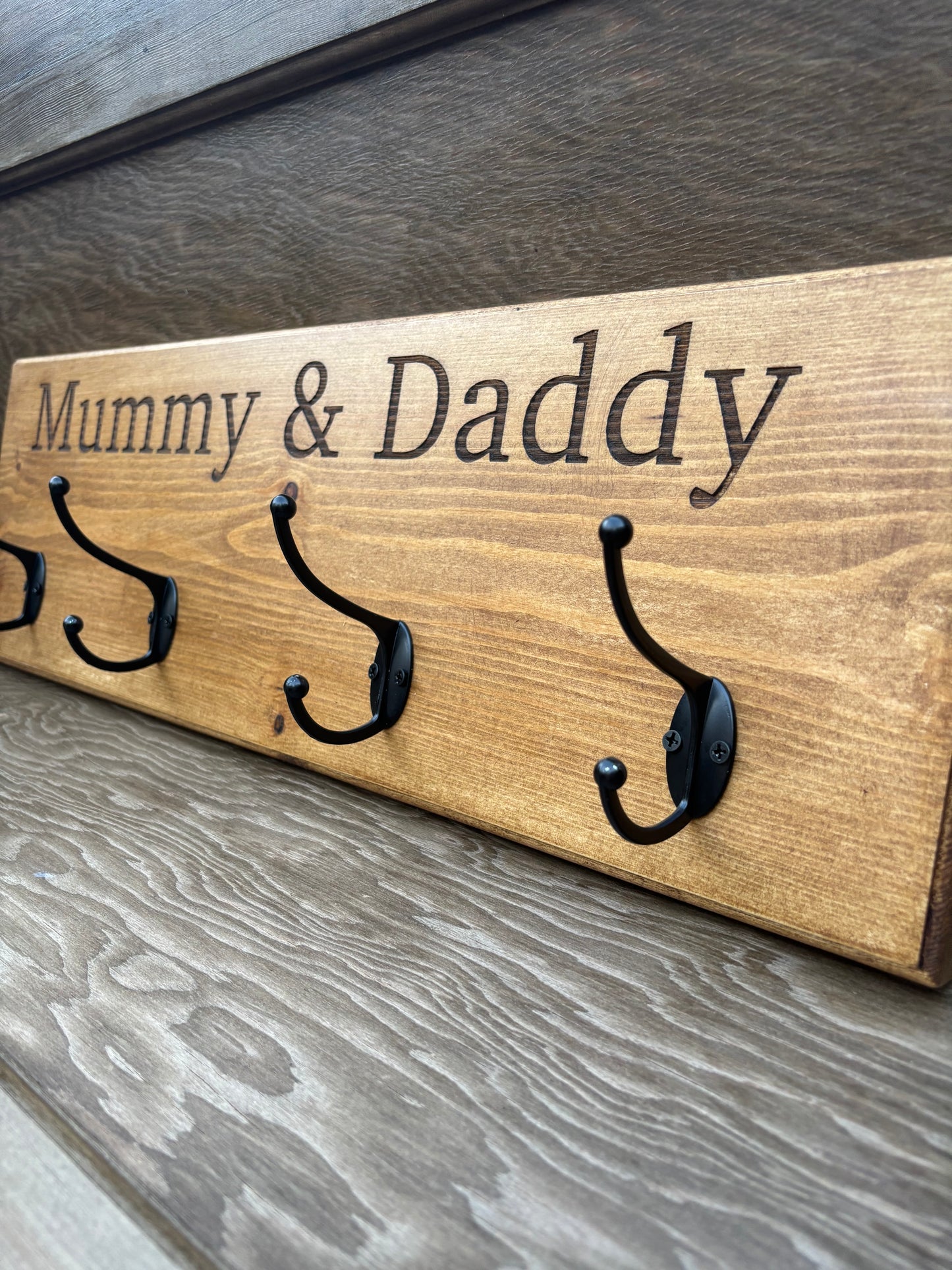 Personalised Wooden Engraved Hooks