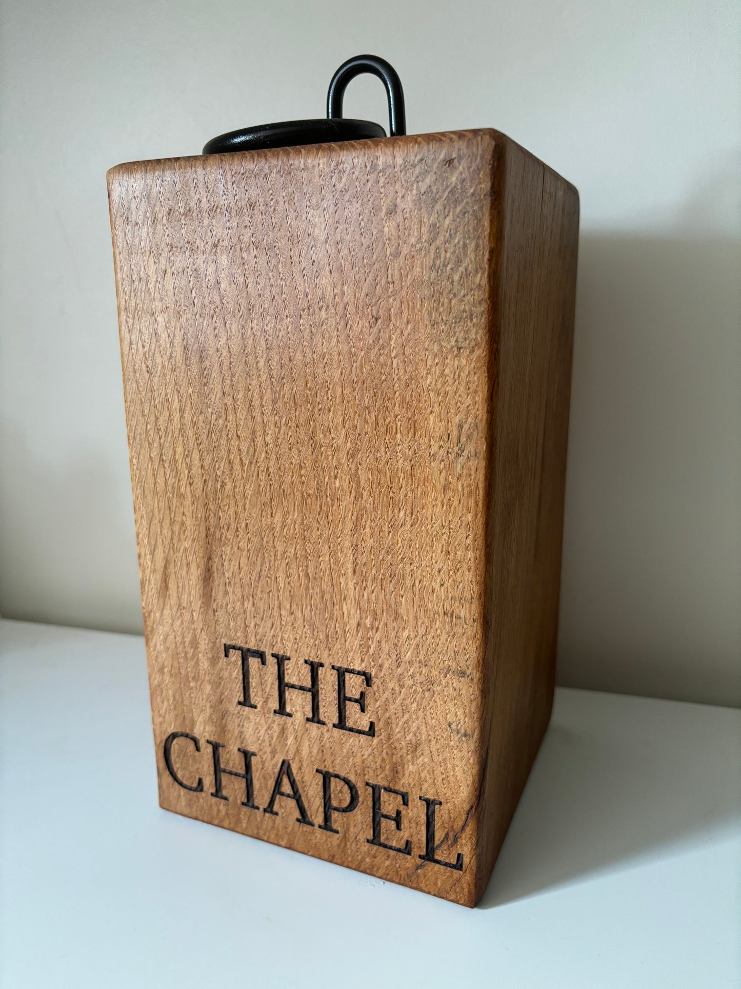 Engraved Oak Doorstop