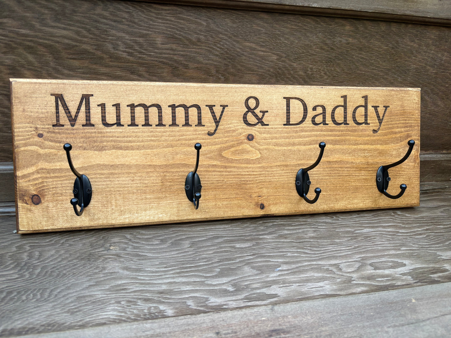 Personalised Wooden Engraved Hooks