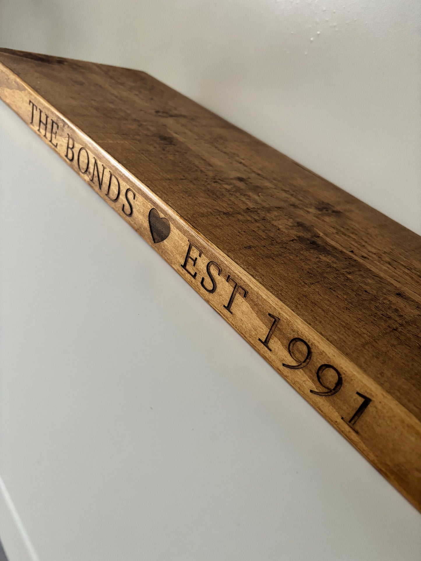 Personalised Rustic Wooden Shelf Shelves