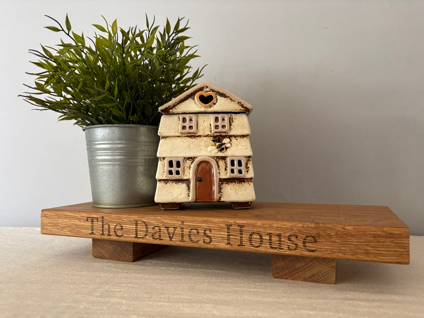 Engraved Oak Mini Display Stand