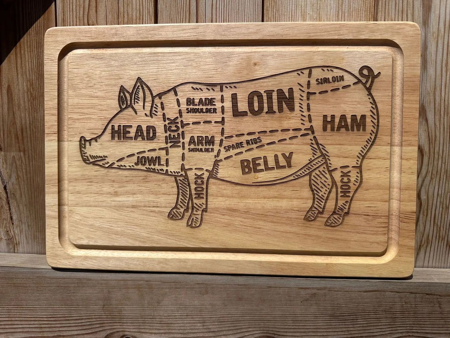 Butcher's Pig Chopping Board The Rolling Cow