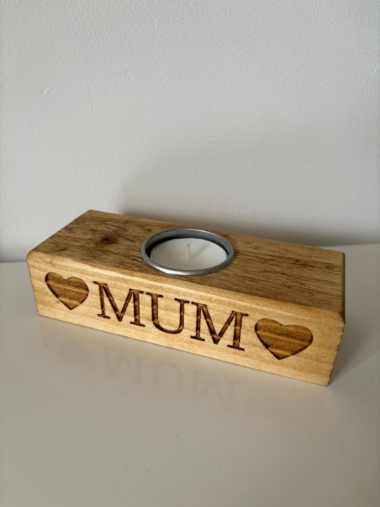 Engraved Single Tea Light Holder