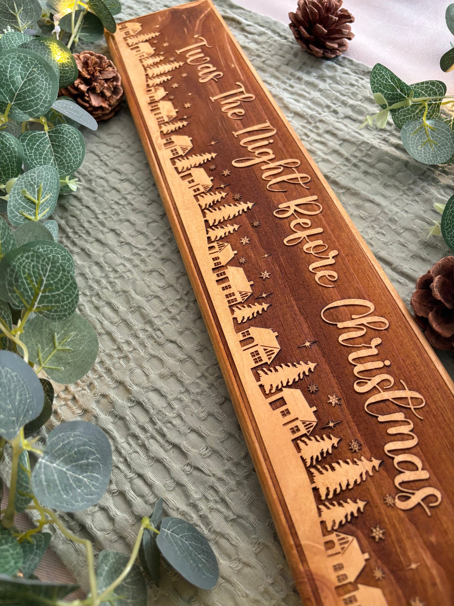 Night before Christmas Wooden Sign