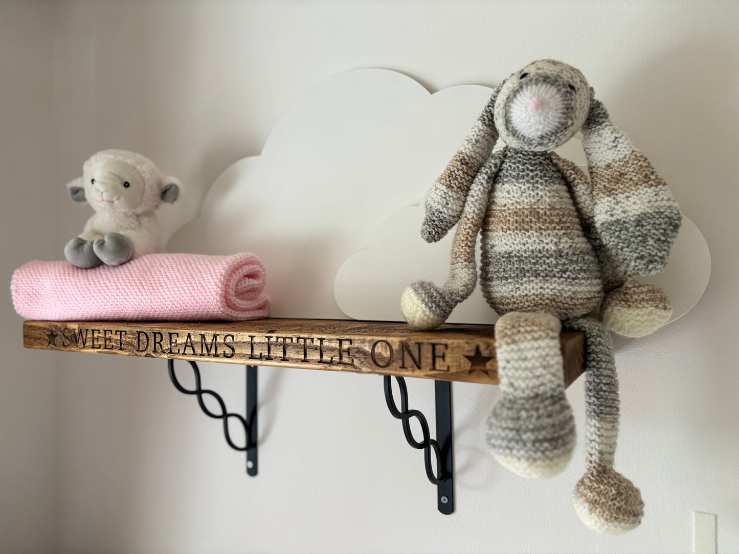 Personalised Rustic Wooden Shelf Shelves