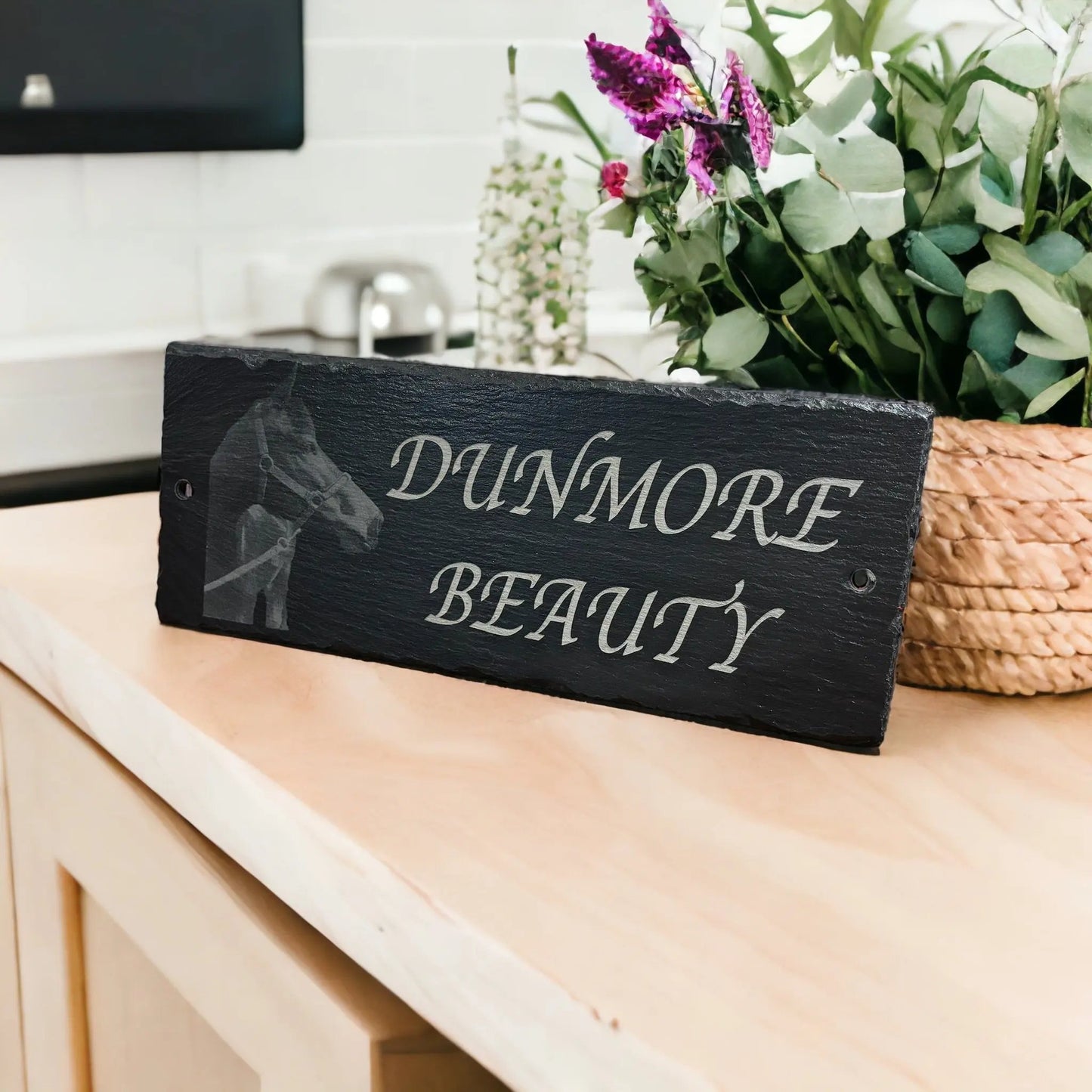 Slate Photo Sign The Rolling Cow