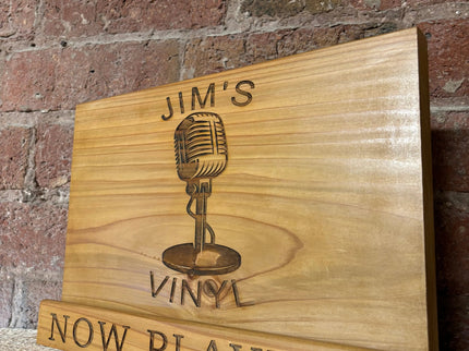 Personalised Wooden Record Holder The Rolling Cow