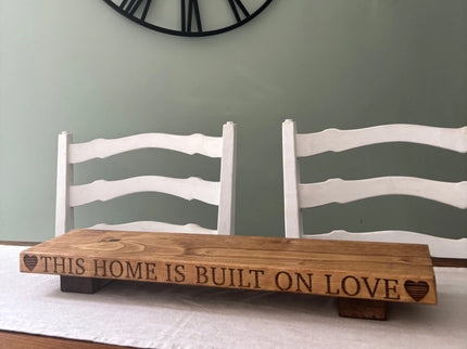 ‘This Home is Built On Love’ Table Centrepiece The Rolling Cow