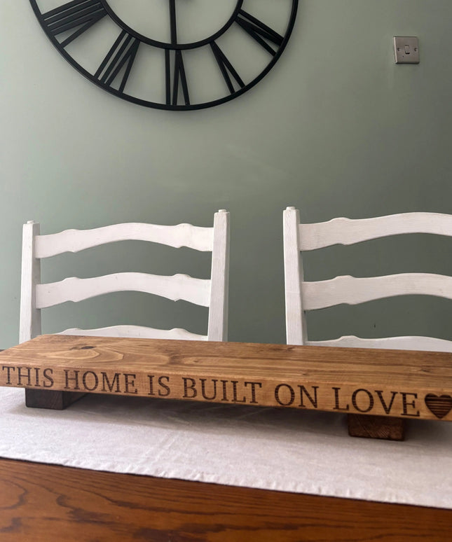 ‘This Home is Built On Love’ Table Centrepiece The Rolling Cow