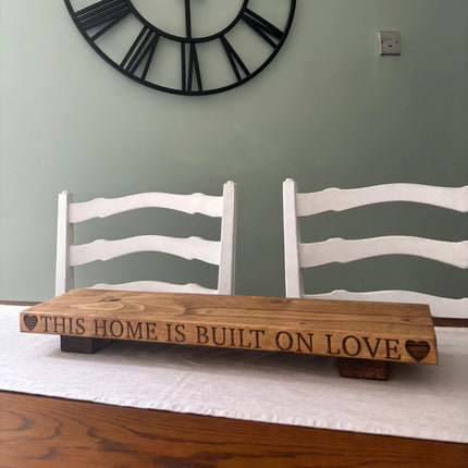 ‘This Home is Built On Love’ Table Centrepiece The Rolling Cow