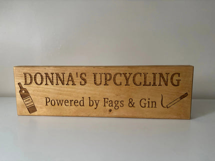 Engraved Wooden Sign The Rolling Cow
