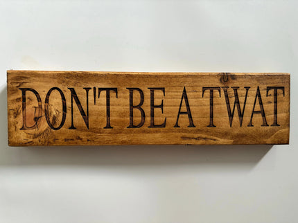 Engraved Wooden Sign The Rolling Cow