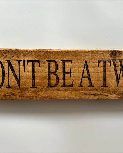 Engraved Wooden Sign The Rolling Cow