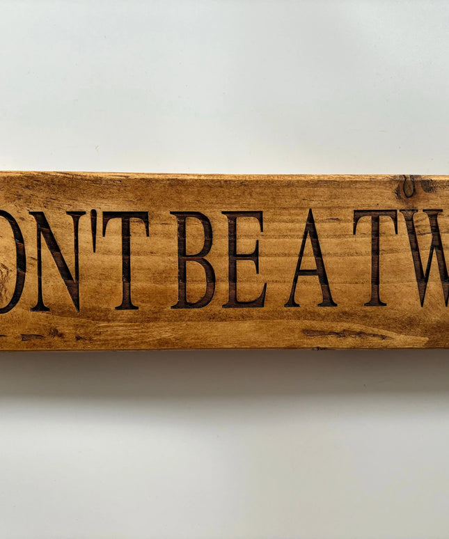 Engraved Wooden Sign The Rolling Cow