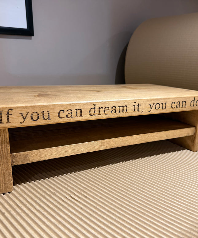 Engraved Desktop Computer Monitor Stand