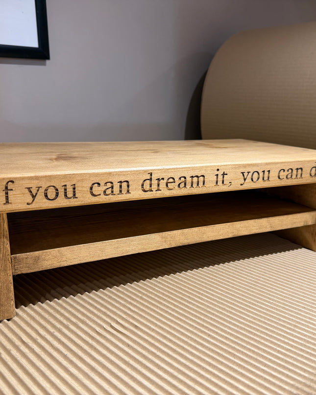 Engraved Desktop Computer Monitor Stand
