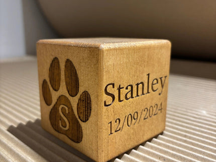 Engraved Wooden Stacking Block The Rolling Cow