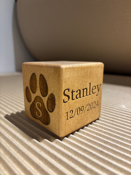 Engraved Wooden Block