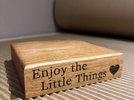 Engraved Oak Candle Holder Stand The Rolling Cow