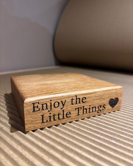 Engraved Oak Candle Holder Stand The Rolling Cow