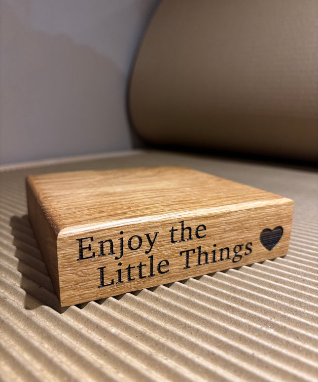 Engraved Oak Candle Holder Stand The Rolling Cow