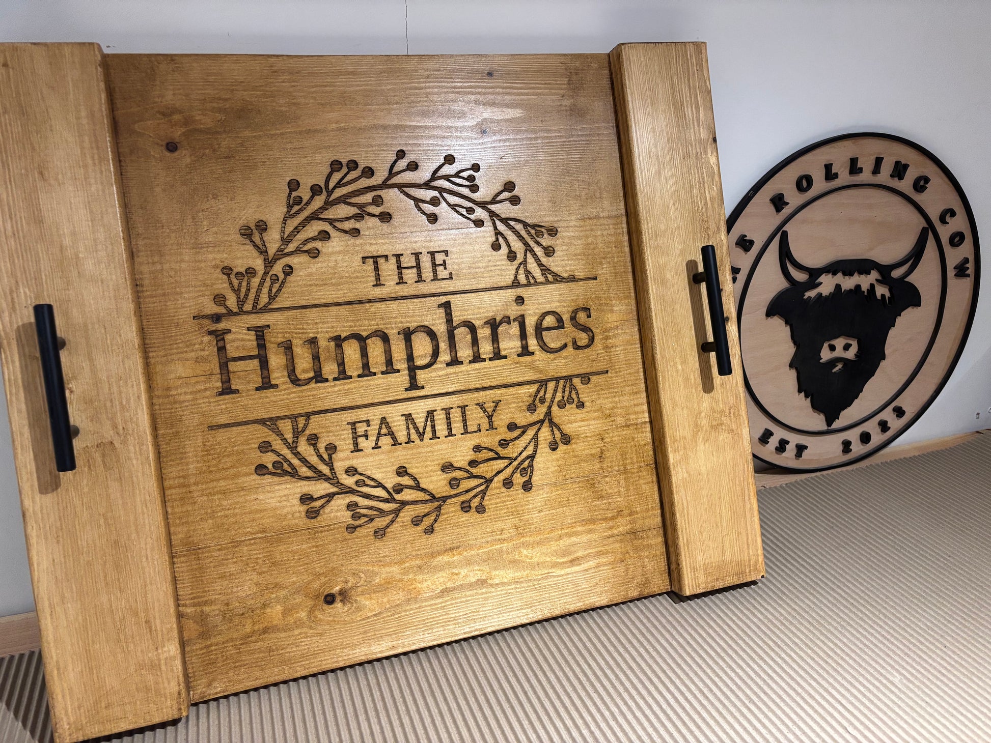 Engraved Oven Top Stove Cover The Rolling Cow