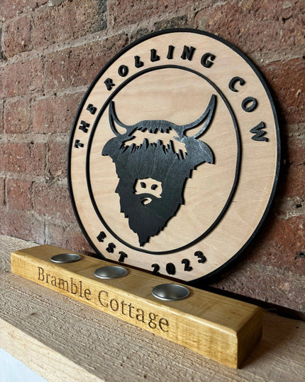 Personalised Tea Light Candle Holder The Rolling Cow