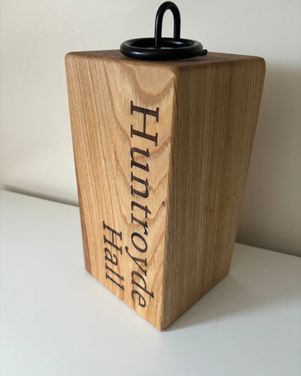 Engraved Oak Doorstop The Rolling Cow