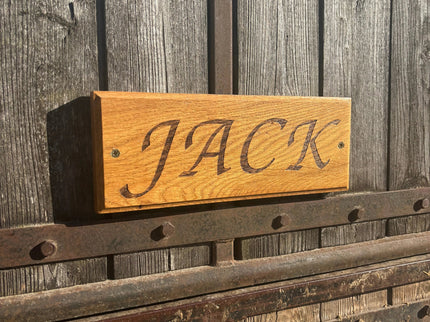 Oak Plaque Sign The Rolling Cow