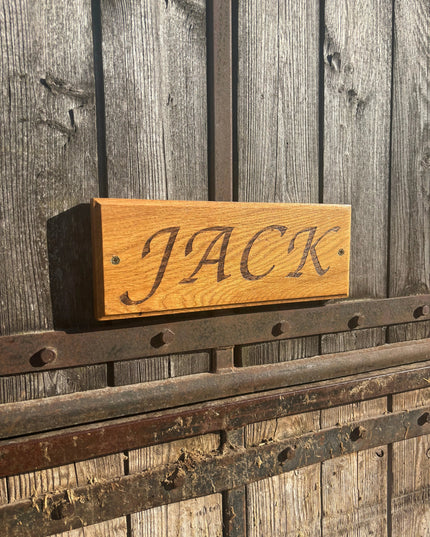Oak Plaque Sign The Rolling Cow