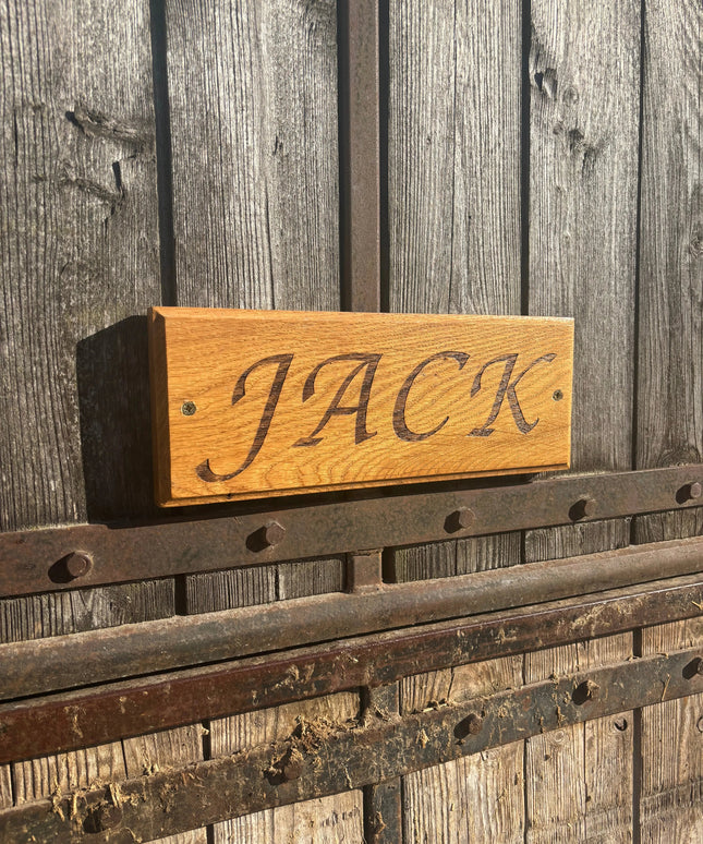 Oak Plaque Sign The Rolling Cow