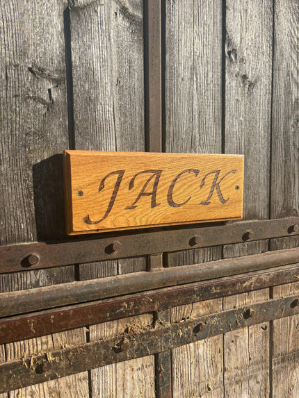 Oak Plaque Sign The Rolling Cow