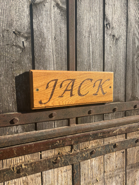 Oak Plaque Sign