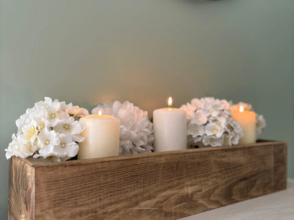 Wooden Table Centrepiece Display Box The Rolling Cow