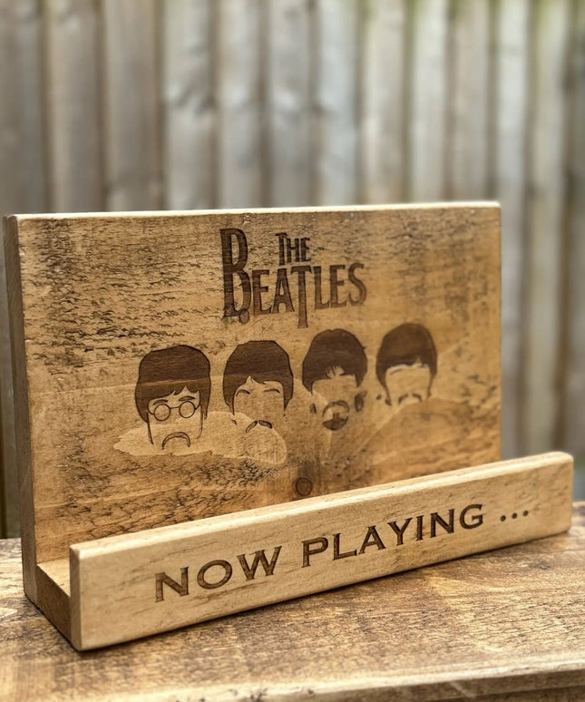 Personalised Wooden Record Holder The Rolling Cow