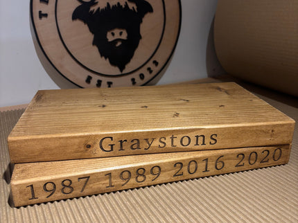 Personalised Rustic Wooden Shelf Shelves The Rolling Cow
