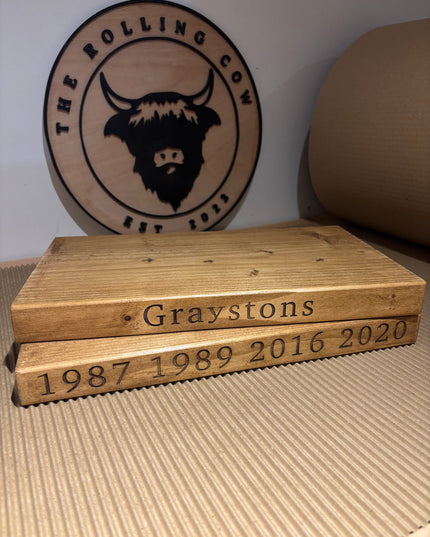 Personalised Rustic Wooden Shelf Shelves The Rolling Cow