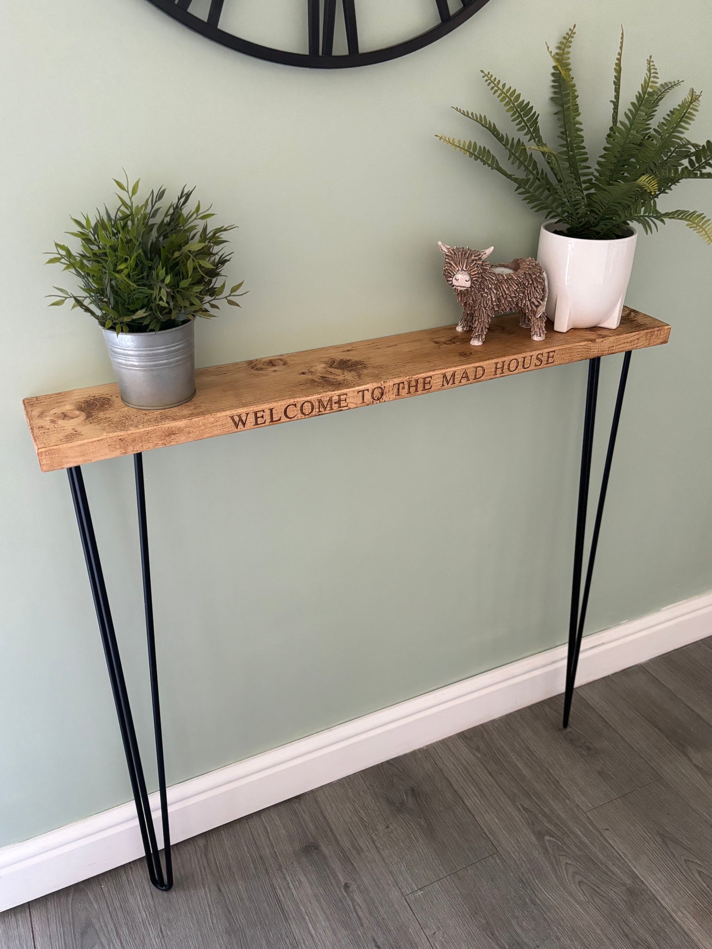 Engraved Console Radiator Side Table