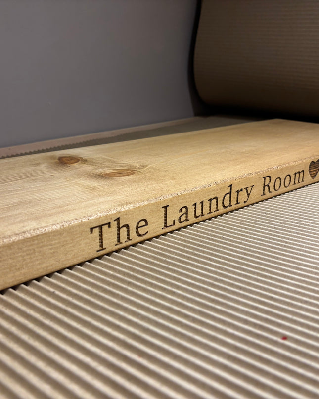 Personalised Rustic Wooden Shelf Shelves The Rolling Cow